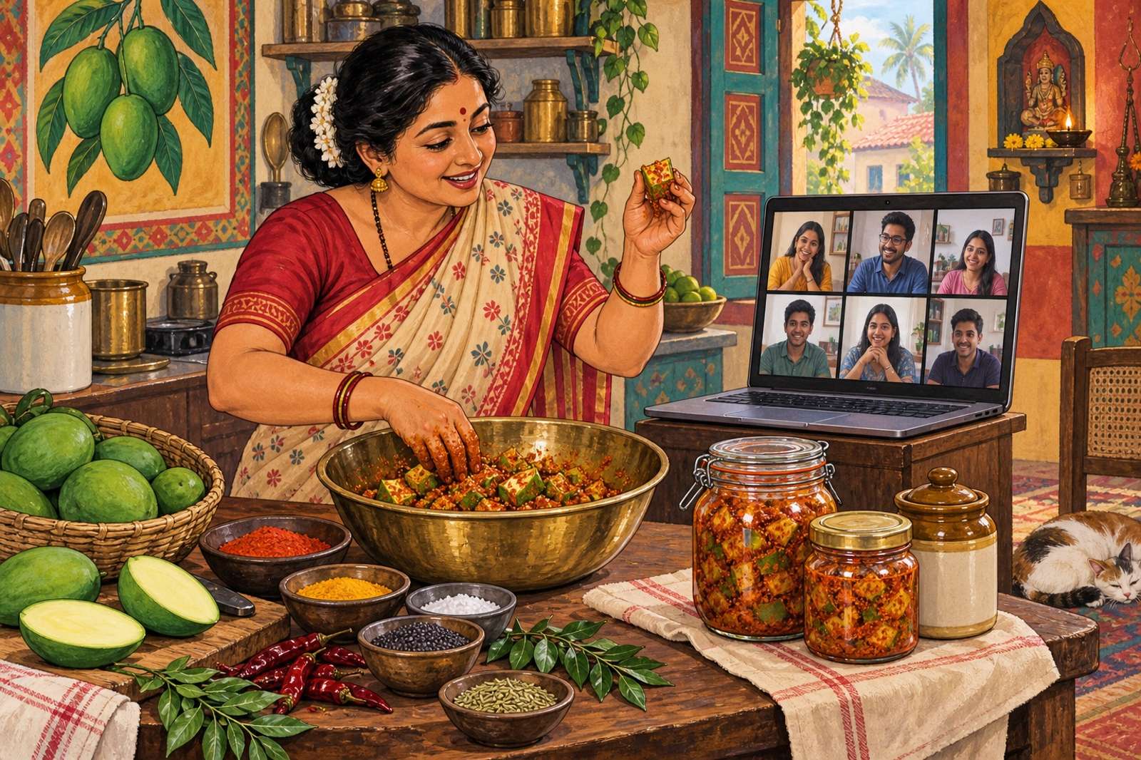 Illustration of Pickle-Making Workshop: Teach one pickle recipe, its preparation method and appropriate storage basics.