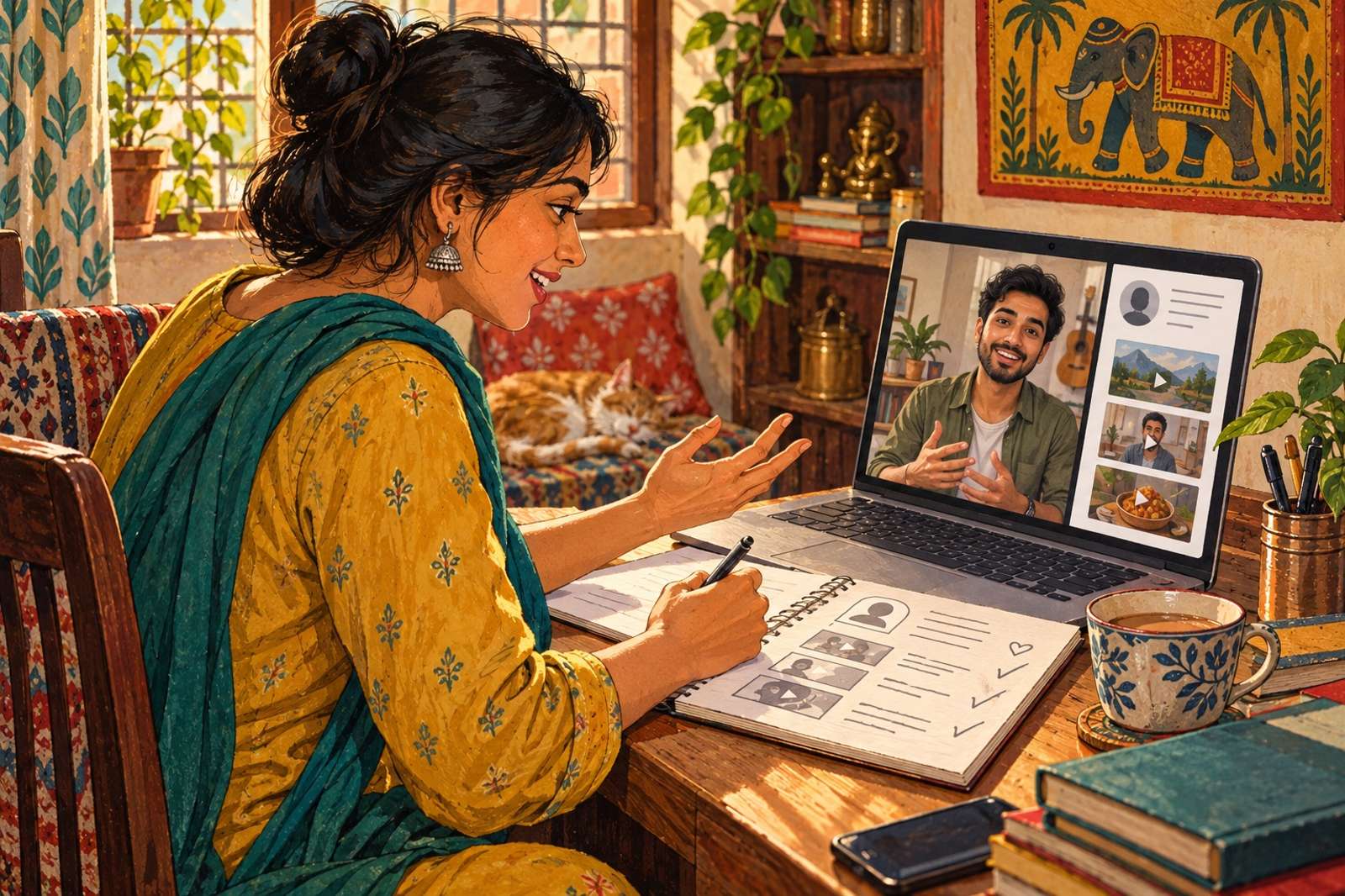 Illustration of Creator Profile Review: Give practical feedback on a creator's bio, content themes, sample videos and presentation.