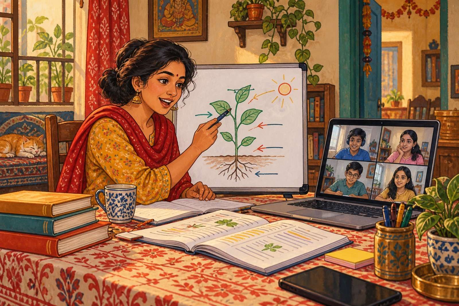 Illustration of Exam Revision Workshop: Lead a focused revision session on one subject or topic you are equipped to teach.