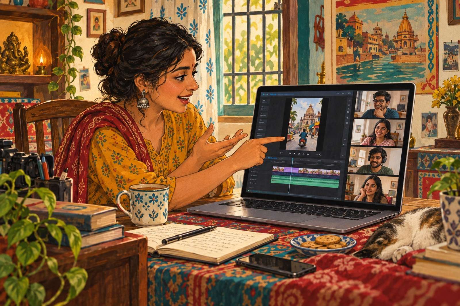 Illustration of Reel Editing Workshop: Guide participants through editing a short clip and give feedback on their results.