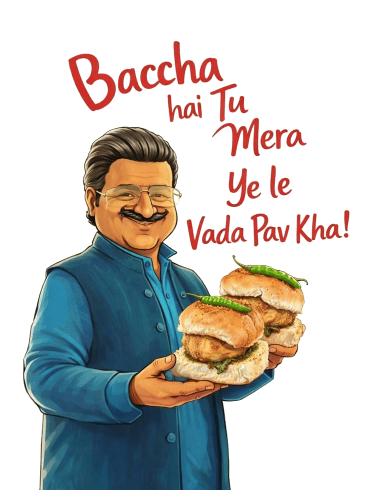 You're like my child, have some vada pav
